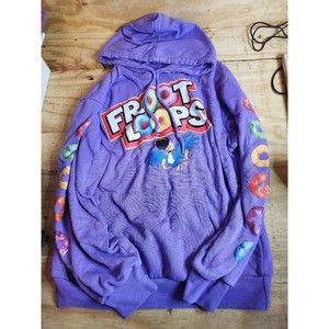 Froot Loops Kelloggs Purple Hoodie Womens Medium